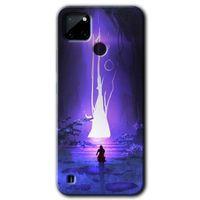 Realme C21 Kılıf Baskılı Kapak - Wanderer Silhouette + 5D Tam Kaplayan Cam