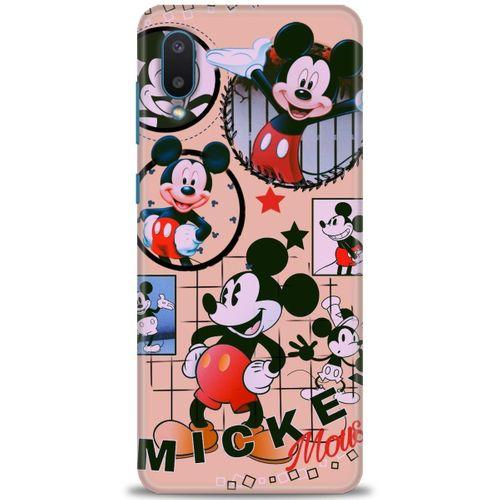 Samsung Galaxy A02 Kılıf HD Baskılı Kılıf - Mickey Mouse + Tam Ekran Koruyucu