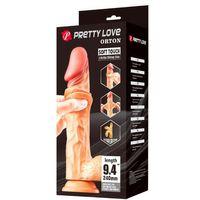 Ortan 9.4 İnç Kıkırdak Yapılı Gerçek Deri Yapılı Dildo