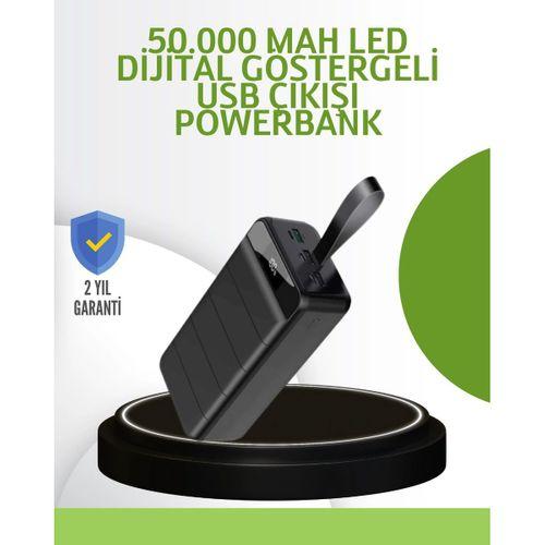 Ultra Güçlü 50.000 Mah Powerbank – Led Ekranlı, Çoklu Bağlantı Seçenekli, Akıllı Koruma Sistemli Şarj Ünitesi