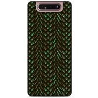 Samsung Galaxy A80 Kılıf Dragons (3) Kapak Ejderha Cilt Yeşil