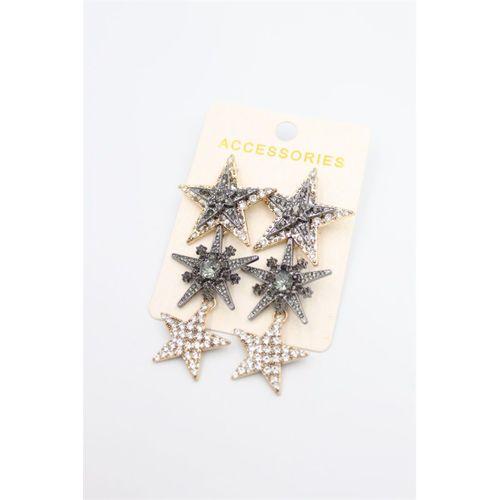 Yıldız Küpe - Siyah