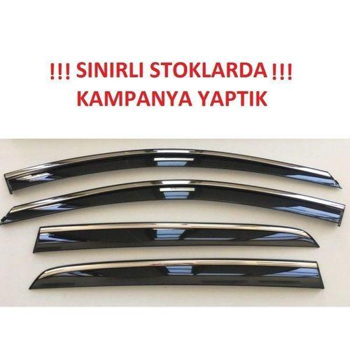 Niken Fiat Doblo II 2010- Kromlu Cam Rüzgarlığı 4 LÜ