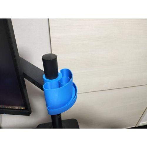 Monitör Kol Kalem Tutucu – 3D Baskı Ofis Aksesuar (Bu ürün Sadece Plastik parçadır - Almadan Önce Soru Sorabilirsiniz)