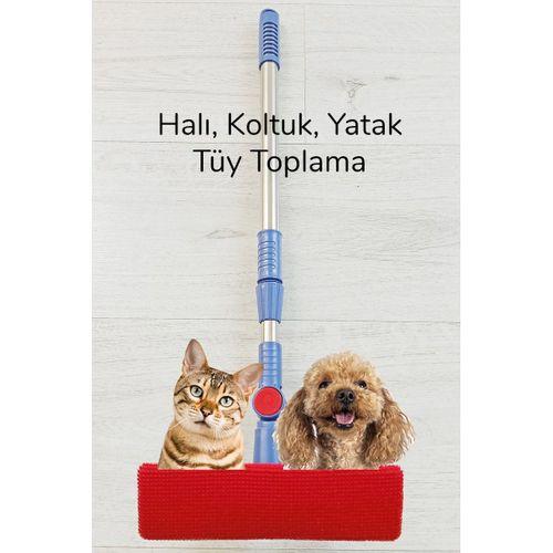 Çok Amaçlı Cam Silme Fırçası - Silikon Uçlu Çekçek - Tüy Toplayıcı Döner Başlıklı