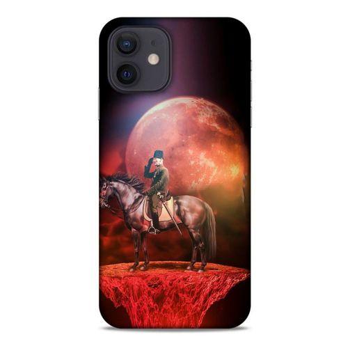 Apple iPhone 12 Kılıf Atatürk (49) Ultra Silikon Kılıf Uzay