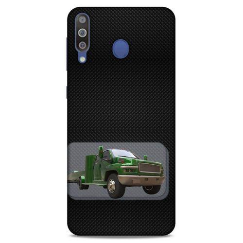 Lopard Samsung Galaxy M30 Uyumlu Kılıf PickUpX (25) Antişok Kapak Koyu Yeşil