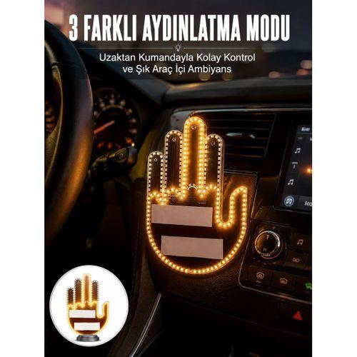 Uzaktan Kumandalı El Orta Parmak Led Araç Camına Özel Yeni Nesil