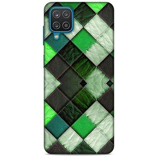 Lopard Samsung Galaxy A12 Uyumlu Kılıf Patchwork (17) Tasarım Kılıf