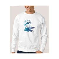 Silhouette Naruto Baskılı Beyaz Erkek Sweatshirt