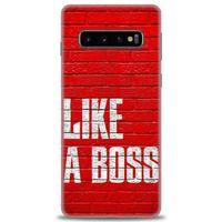 Samsung Galaxy S10 Kılıf HD Baskılı Kılıf - Like a Boss + Tam Ekran Koruyucu