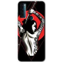 TCL 20 SE Kılıf HD Desen Baskılı Arka Kapak - Samurai Girl