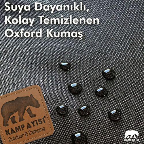 Kamp Ayısı® Alüminyum Katlanabilir Kamp Sandalyesi – Askılı Omuz Çantalı, Oxford Kumaş, Siyah