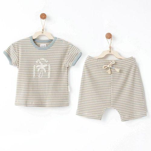 Andywawa Andywawa AC26672 Bamboo Striped 2li Takım Blue