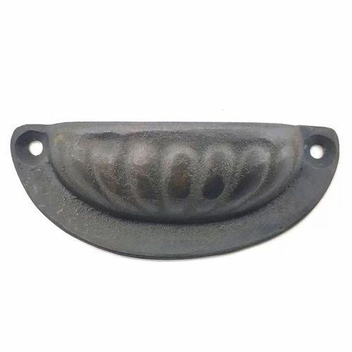 Antika Tarz Dekoratif Pirinç İstiridye Tas Mobilya Kulbu - 37x87 Mm, Oksit