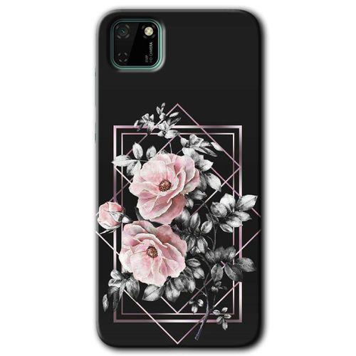Huawei Y5P Kılıf HD Desen Baskılı Arka Kapak - Retro Çiçek 1