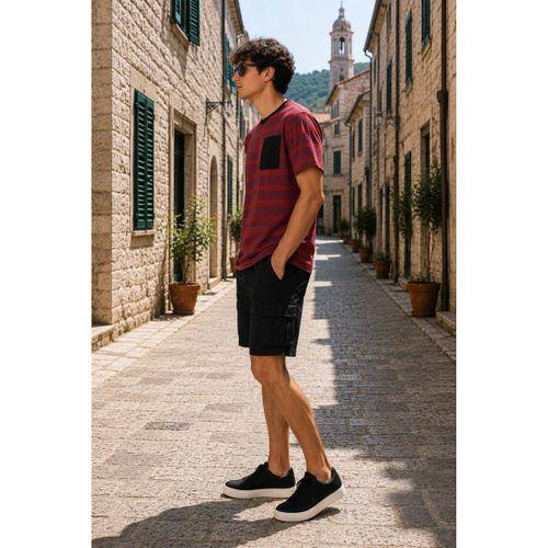 ALEXANDERGARDI Cep Detaylı Çizgili T-shirt