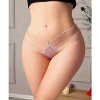 Büyük Beden Fantezi İp Detaylı Vizon Tanga String