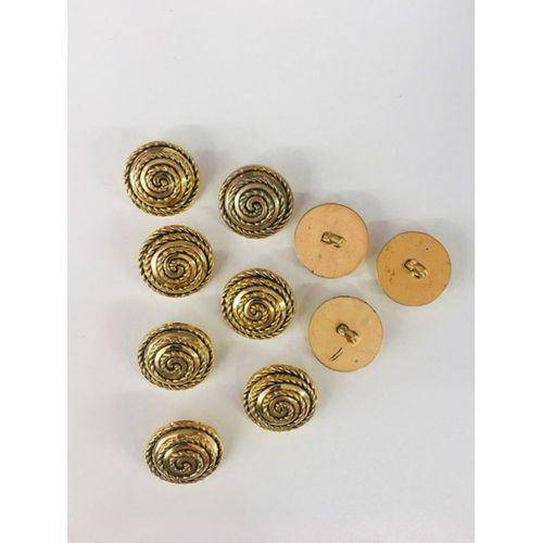 DİKİŞ DÜĞMESİ 10 ADET VİNTAJ MODEL PLASTİK GOLD/ALTIN BÜYÜK BOY ÇAP: 2,5 CM