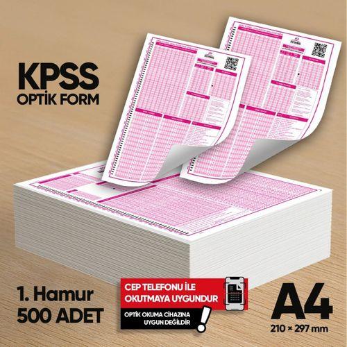 KPSS (GY-GK) Deneme Sınavları İçin 500 Adet (80 GR) Optik Form