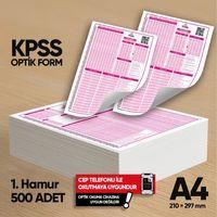 KPSS (GY-GK) Deneme Sınavları İçin 500 Adet (80 GR) Optik Form