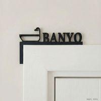 Banyo Yazılı Kapı Üstü Dekor