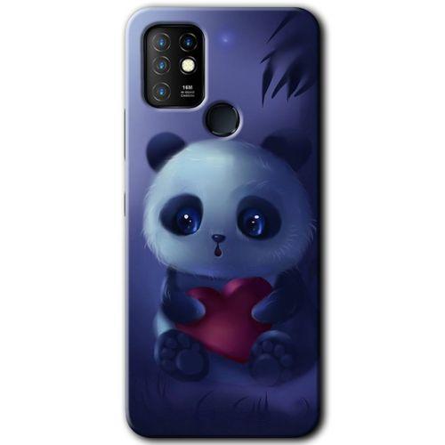 İnfinix Hot 10 Kılıf HD Desen Baskılı Arka Kapak - Bebek Panda