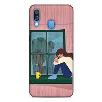 Samsung Galaxy A40 Kılıf Depresyon (18) Telefon Kılıfları Pembe Yeşil