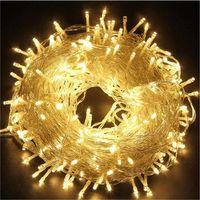 10m 60 Led Gün Işığı 2 Kademeli Şeffaf Kablo Pilli