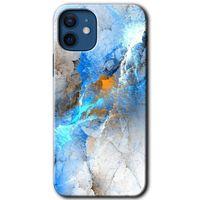 iPhone 12 HD Baskılı Kılıf + 9D Tam Ekran Koruyucu - Mavi Buzul