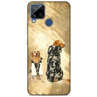 Oppo Realme C15 Kılıf Köpek Kıyafetleri (32) Soft Silikon Kılıf Golden Kapişonlu Polar