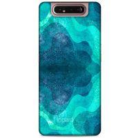 Samsung Galaxy A80 Kılıf Pastel Renkler (6) Silikon Kılıf Mavi Yeşil