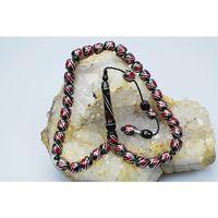 Oltu Taşı ve Galalith Çift Çeşmi İşlemeli Tespih