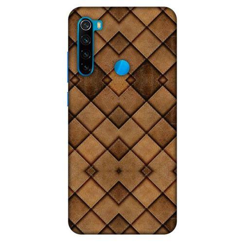 Xiaomi Redmi Note 8 Kılıf Patchwork (26) Tpu Silikon Kılıf Açık Kahverengi