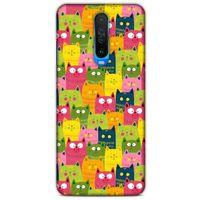 Lopard Xiaomi Redmi K30 5G Uyumlu Kılıf Kediler (35) Fit Design Kılıf Sarı Yeşil