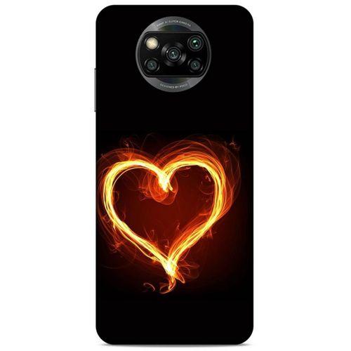Lopard Xiaomi Redmi Poco X3 Uyumlu Kılıf FireX (24) Darbe Emici Kılıf Ateşli Kalp