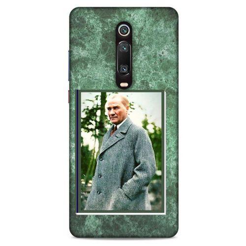 Xiaomi Redmi K20 Kılıf Atatürk (20) Koruyucu Kılıf Yeşil Mermer