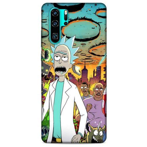 Huawei P30 Pro Uyumlu Kılıf Rick And Morty (42) Rugged Armor Kılıf Story Train Morty