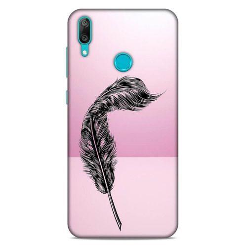 Lopard Huawei Y7 Prime 2019 Uyumlu Kılıf Tattoo's (29) Arka Koruma Kılıfı Tüy Dövmesi