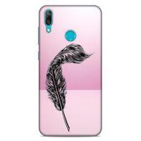 Lopard Huawei Y7 Prime 2019 Uyumlu Kılıf Tattoo's (29) Arka Koruma Kılıfı Tüy Dövmesi