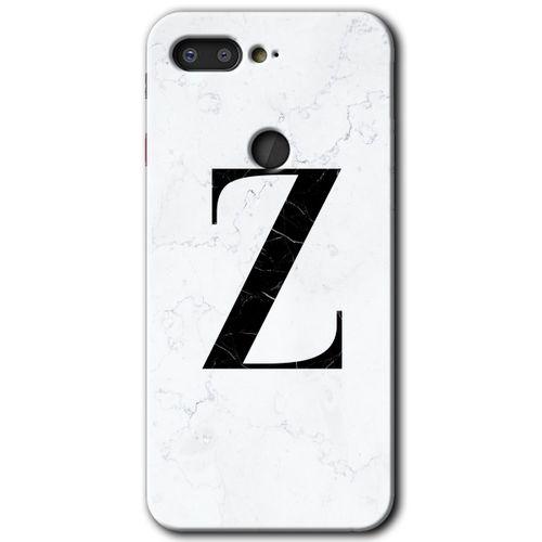 General Mobile GM 9 Pro Kılıf HD Desen Baskılı Arka Kapak - Beyaz Mermer Desenli Z Harfi
