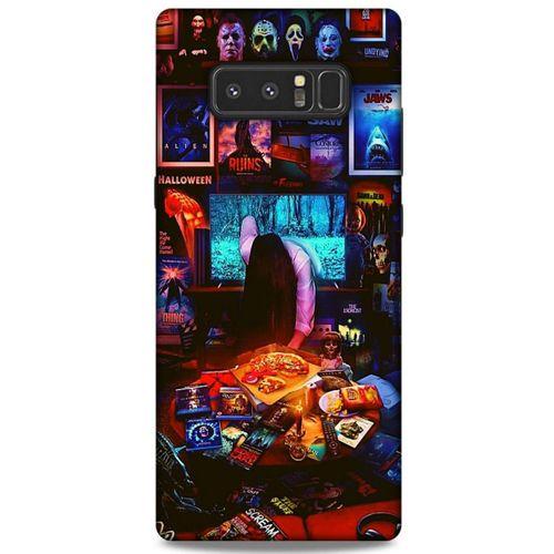 Retro (30) Desen Silicone Case Renkli Samsung Galaxy Note 8 Kılıf