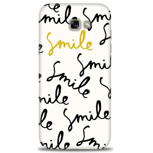 Samsung Galaxy A7 2017 / A720 Kılıf HD Baskılı Kılıf - S Smile + Tam Ekran Koruyucu