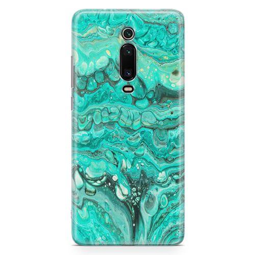 Xiaomi Redmi K20 Pro Premium Kılıf Su Yeşili Mermer Arka Kapak Koruma Desenli Full Koruyucu
