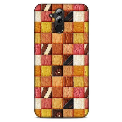Huawei Mate 20 Lite Kılıf Patchwork (2) Kabı Turuncu Sarı