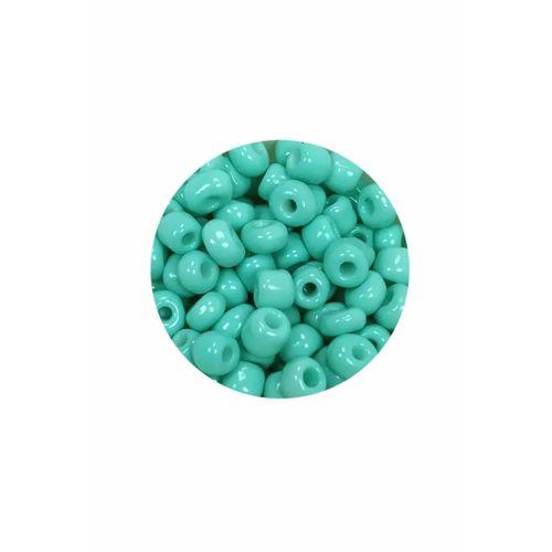 Dökme Cam Kum Boncuk Büyük Boy (6/0) 4 mm - 60 Gram - Açık Yeşil - BNC124