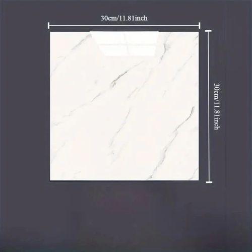 Beyaz Mermer Desenli Alüminyum Plastik Duvar Sticker (30*30)