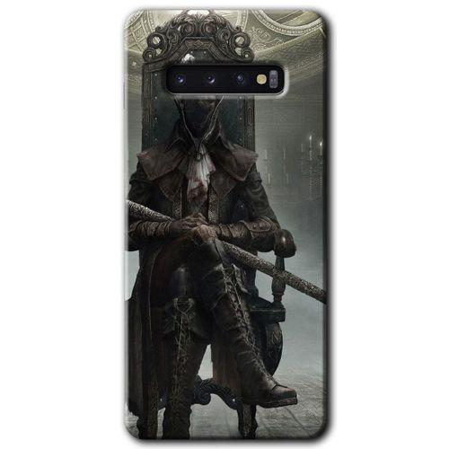 Potkal Hediye Fabrikası Samsung Galaxy S10 HD Baskılı Kılıf + 9D Tam Ekran Koruyucu - Bloodborne Hunters