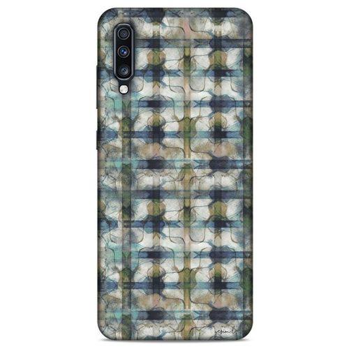 Y.Liva-2021 Özel Seri Kareli Samsung Galaxy A70s Kılıf Silikon Kapak