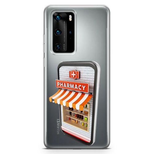 Huawei P40 Pro Kılıf Nöbetçi Eczaneler Arka Kapak Koruma Desenli Full Koruyucu